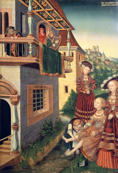 Davide e Betsabea, 1528 da Wolfgang Krodel